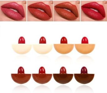 8Pcs Matte Lip Gloss Chocolate Lipstick Set, Mini Long Lasting Waterproof Velvet Pills shaped Lipgloss Gift Set, Pigmented Full-coverage Lip Makeup Mate Holiday Birthday Xmas for Girls and Women