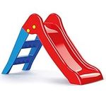 Dolu My First Garden Slide Medium for Kids For Children From 2 Years Blue Ladder and Red Slope Foldable for Indoor or Outdoor Use Toddler Climbing Kids Slide Indoor Slide Kids Outdoor Play Equipment