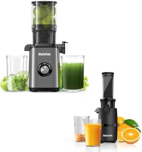 Cold Press Juicer Compact Bundle with INOVIVA Juicer Machines with 1.5L Extra Large Feed Chute