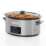 MAGNIFIQUE 7 Quart Slow Cooker Casserole with Timer and Digital Programmable, Small Kitchen Appliance for Family Dinners - Serves 6+ People - Heat Settings: