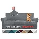 ZNSAYOTX Luxury Velvet Couch Cover 