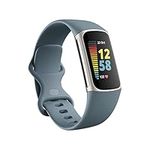 Fitbit Charge 5 Activity Tracker with 6-months Premium Membership Included, up to 7 days battery life and Daily Readiness Score, Steel Blue / Platinum Stainless Steel