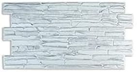 Grace Baltic – 3D Wall Panels for Interior Wall Decor Non-Adhesive Thin and Elastic PVC Wall Covering Panels for Home and Office… (10, Gray Quartz)