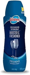 Glisten Dishwasher Detergent Booster and Freshener, Helps Eliminate Odors, Spots, and Stains, Lemon Scent, 28 Ounce Bottle