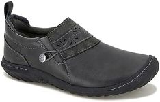 JSport by Jambu JBU Womens Fern Slip On Sneakers Shoes Casual - Brown, Charcoal, 10 US