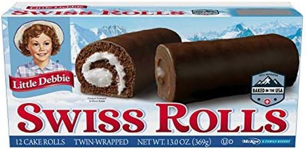 Little Debbie Swiss Rolls, 12 Twin-Wrapped Cake Rolls, 13.0 oz Box, Pack of 0ne (1)
