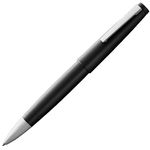 LAMY 2000 black - elegant rollerball pen in robust fibreglass barrel - perfectly balanced & in line width M - with LAMY M 63 rollerball refill in black