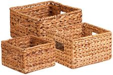 Honey-Can-Do STO-02882 Nesting Banana Leaf Baskets, Multisize, 3-Pack