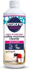 Ecozone Coffee Machine Cleaner And Descaler 500 Ml - 5 Applications Per Bottle