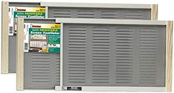 Frost King 2AWS1207 WB Marvin Adjustable Window Screen, 10in High x Fits 21-37in Wide (2 Pack), Natural