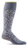 Sockwell Women's Damask Moderate Graduated Compression Sock, Denim - M/L