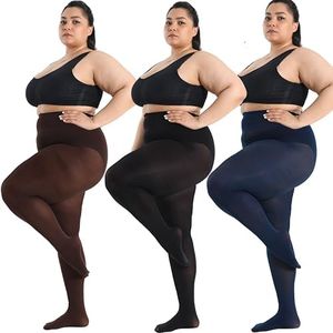 CozyWow Plus Size Tights for Women 80D Soft Solid Color Semi Opaque Pantyhose High Waist 1X 2X 3X 4X Black/DarkBlue/Brown-4XL