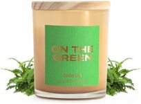 Homesick Scented Candles for Home (On The Green) - 7.5 oz Long-Lasting Natural Soy Wax Blend Jar Candle Gift for Women & Men for All Occasions, 30-35 Hours Burn Time - Notes of Juniper & Cedar