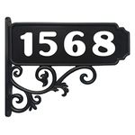 Personalized Double-Sided Reflective Address Sign, Custom Address Plaque for Home, Mailbox, Park, Handcrafted House Number Sign with Screws to Install- Black