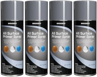 NADAMOO All Surface Primer Spray, One-Part Epoxy Primer Matte Gray, 4 Cans, Enhance Adhesion for Multi Surface - Porcelain, Glass, Metal, Plastic, Wood