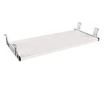 UniShop Wooden Keyboard Tray Under Desk Adjustable - Perfect for Home/Office Table (White, 24 x 11 Inches)