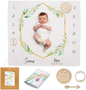 ODOXIA Couverture Etape en Français | Langes Bébé | Tapis Photo Mois Bebe Garçon Ou Fille, Unisexe | Thème Feuilles Et Cadres | Cadeau Baby-Shower Mamans | Mousseline De Coton