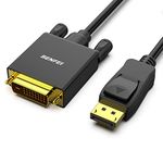 BENFEI DisplayPort to DVI 6 Feet Cable, DisplayPort to DVI Adapter Male to Male Gold-Plated Cord Cable for Lenovo, Dell, HP and Other Brand