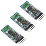 AOICRIE 3Pcs HC-05 Wireless Bluetooth RF Transceiver Module TTL Serial Configuration Bluetooth Serial Transceiver Pass-Through Module Compatible for Arduino (3)