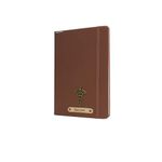 AICA Personalized Name & Charm Leather HardCover Notebook Diary -A5 Size, 180 Ruled Pages (Dark Brown) | Customized Diwali Gifts for Men Women Friends Family Office Colleagues Employees