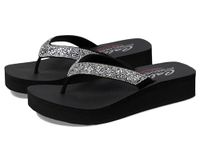 Skechers Women's Vinyasa-Wild Daisies Flip-Flop, Black, 8