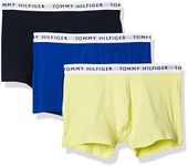 Tommy Hilfiger Men's Boxer Shorts Trunks Underwear Pack of 3, Desert Sky/Mystic Yellow/Ultra Blue, Small