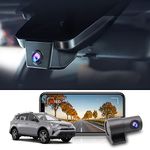 Fitcamx Dash Cam 4K Front and 1080P Rear Compatible with Toyota RAV4 LE Limited SE Platinum 2017 2018 (Gen4,XA40), OEM Factory Look, Dual HD Video WiFi APP, 2 Way Loop Recording, G-Sensor, 128GB Card