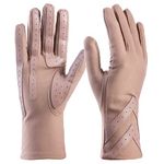 isotoner Women's Spandex Touchscreen Cold Weather Gloves, Light Pink-Smartdri, S-M