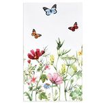 Gift Boutique 100 Spring Floral Guest Napkins Decorative Hand Towels Disposable Paper Butterfly Flower Garden Blossom Wildflowers Bathroom Towel