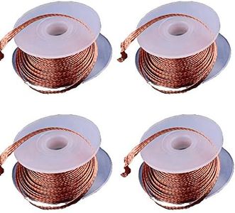 4 Pieces Solder Wick Braid, Solder Remover Tool Desoldering Wick Solder Braid Wire(3.0mm)