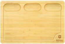 ROYAL CRAFT WOOD Extra Large Wooden Charcuterie Boards - Unique Bamboo Cheese Board - Housewarming Gift - Appetizer & Cheese Platter, Meat and Cheese Tray, Wood Serving Board