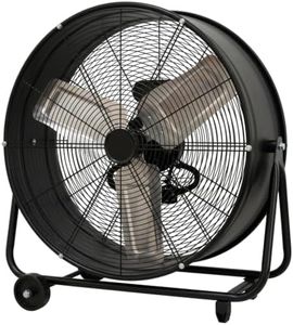 Sornyix 30 Inch High Velocity Industrial Drum Fan, Heavy Duty Metal Shop Fan with Aluminum Blades, 3 Speed Floor Fan for Worksho