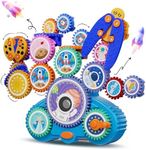 Fivoro STEM Gears Toys for Kids Ages 3+, Creative Learning Building Blocks, 18Pcs Educational Construction Toy Set, Electric & Manual Dual Mode, Versatile Gear Playset Gift for Boys & Girls