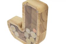 Any letter money box (2 sizes available) - Wooden money box - Wooden money bank - Wooden coin box - Baby piggy bank - Kids money bank - Alphabet money box