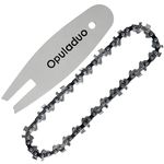 Opuladuo 4 inch（10 cm） Chainsaw bar and Chain Combo,1/4" Mini-Pitch .043 Gauge 28 Drive Link for Stihl Mini Chainsaw GTA 26, 30070030101, 36700000028, 71PM328