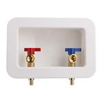 Solimeta Washing Machine Outlet Box - 1/2-inch PEX Laundry Box with 1/2-inch Inlet, 3/4-inch Male Hose Thread Outlet - Plumbing Accessory with PEX Fittings for Washing Machines