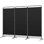 Angel Living Paravent 3 Panels Protective Screens Folding Screen Room Divider Screens Room Partitions Garden Privacy Outdoor Screens (Black)