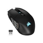 Corsair Scimitar Elite RGB Wireless MMO Gaming Mouse - 26,000 DPI - 16 Programmable Buttons - Up to 150hrs Battery - iCUE Compatible - Black