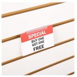 Slatwall Economy Sign Holder - Flush Signage & Card Grip for Slatwall Panels - 10 Pack