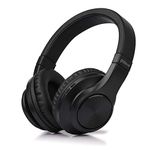 groov e Rhythm - Wireless Bluetooth Headphones - Over the Ear Headphone with Built-in Mic, Adjustable Headband, & 6Hrs Audio Playback - Bluetooth & 3.5mm Audio Jack - Black