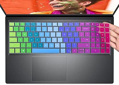 Colorful Keyboard Cover for Dell Inspiron 15 3510 3511 3515 3520 3525 3530 3535 5510 5515 5518 15.6 / Dell Vostro 15 3510 3520 5510 5515 15.6 / Latitude 3520 15.6 Laptop Skin -Rainbow