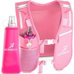 Running Vest for Women with 500ml Water Bottle - 6 Pockets - Phone Holder