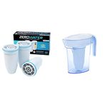 ZeroWater Official Replacement Filter (3-Pack) + ZeroWater 6-Cup Filter Pitcher | Bundle Pack