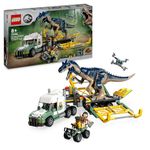 LEGO Jurassic World Dinosaur Missions: Allosaurus Transport Truck Toy, Fun Gift Idea for Kids’ Parties with Kenji, Darius and Yaz Figures for Boys and Girls Aged 8 Plus 76966