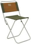 SHAKESPEARE Folding Backrest Stool for Fishing, Outdoor, Camping Chair, for People Up to 100 kg, Chair, Chairs, Coarse Fishing, Carp, Unisex, Brown/Green