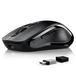 Wireless Computer Mouse with BT5.0 and USB-A and USB-C 2in1 Dual Receiver,Bluetooth Mouse Silent Rechargeale- Compatible with TypeC and USB Port Devices/MacBook Pro/Air/iPad/Chromebook/Laptop,black