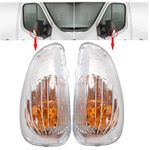 BIAREN Wing Mirror Indicator Lamp Lens Left And Right Set For Renault Master Mk3 Vauxhall Movano B Mk2 Nissan NV400 261652475R 261603141R 95508975 95508976