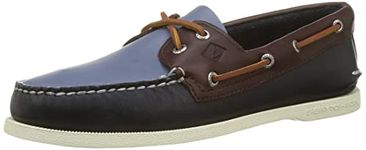 Sperry Men's A/O 2-Eye Boat Shoe, Navy Multi, 8.5 UK