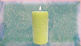 Stone & Feather, Lemon Grass 3x6 Aromatic Paraffin Wax Rustic Pillar Candle Big, Long Burning time-100-110 Hours, for Home Decoration, Meditation, Center Tables.