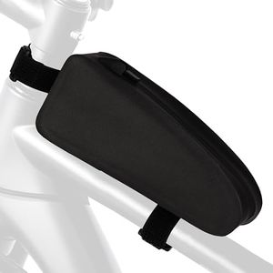 BELLE VOUS Borsa Telaio Bicicletta - Borsello Portacellulare per Tubo Bici da Corsa - Capacità 1,8 L - con Cinghia per MTB e Gravel Bike - Porta Attrezzi Accessori - Marsupio Nero